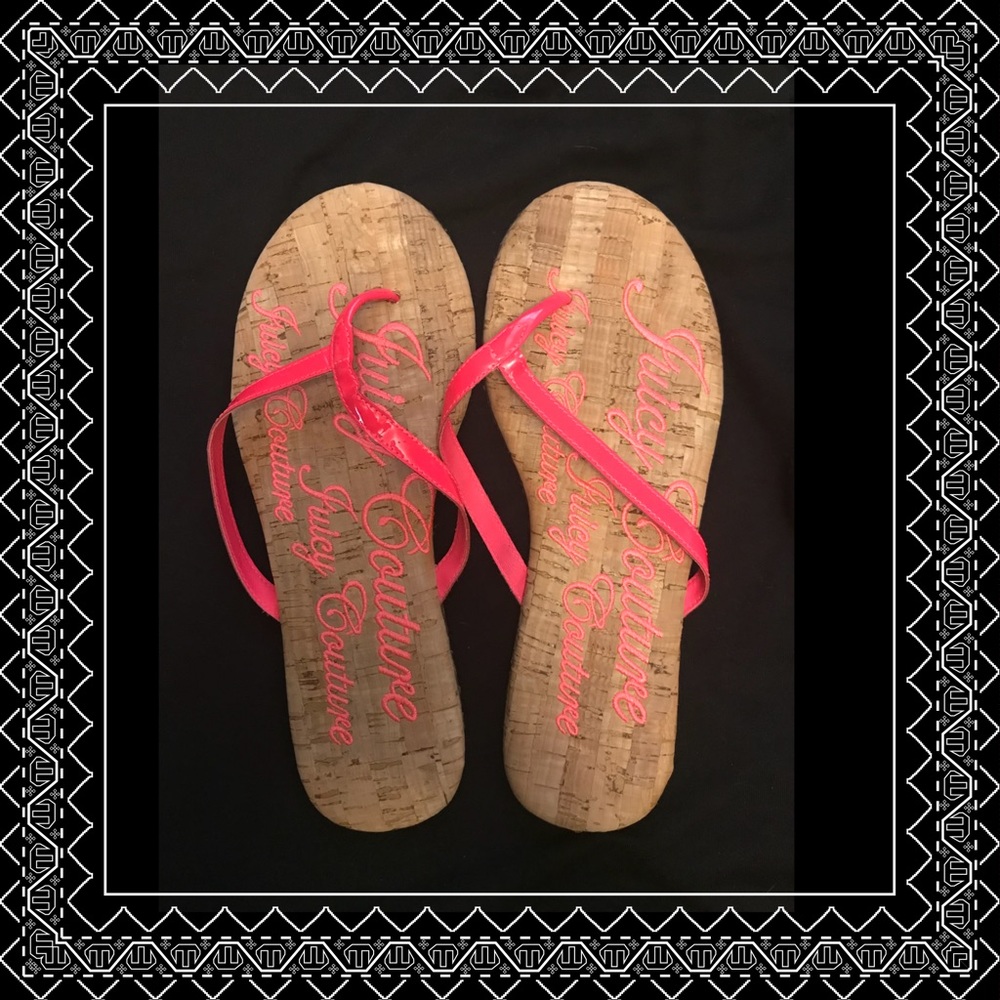New Juicy Couture hot pink sandals